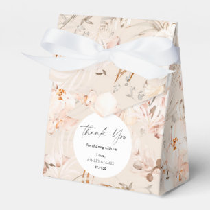 Neutral beige elegant floral garden wedding favor boxes