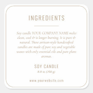 Neutral Beige Ingredients Product Label