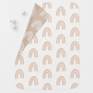 Neutral/Beige Rainbow Nursery Baby Blanket