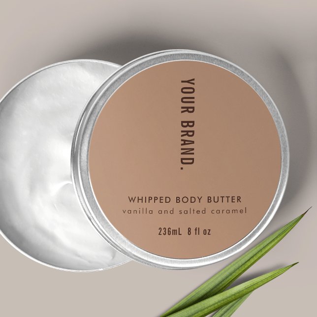 Neutral Beige Simple Product Packaging Jar Lid Classic Round Sticker (Neutral Beige Simple Product Packaging Jar Lid Classic Round Sticker)