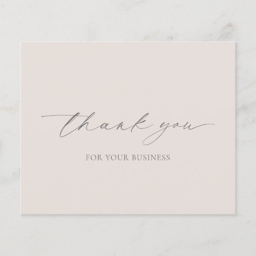 Neutral Beige Tan Modern Budget Business Thank You Flyer