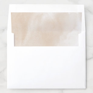 Neutral Beige Tan Watercolor Wash Envelope Liner