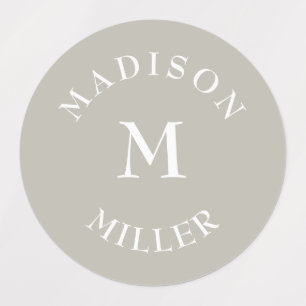 Neutral Beige Waterproof Daycare Baby Bottle Labels