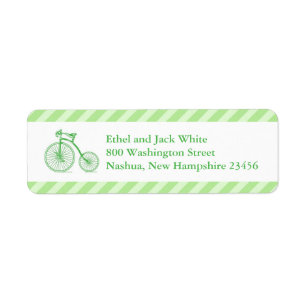 Neutral Bicycle Baby Shower Return Address Labels