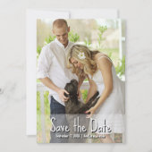 Neutral Big Photo Save the Date Download Cards (Front)