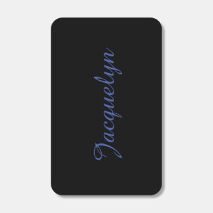 Neutral Black & Blue Plain Elegant Modern Own Name Matchboxes