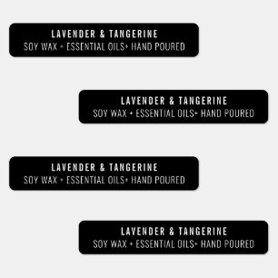 Neutral Black Candle Tamper-proof Seal  Labels