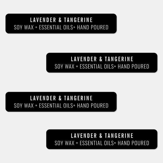 Neutral Black Candle Tamper-proof Seal  Labels (Group)