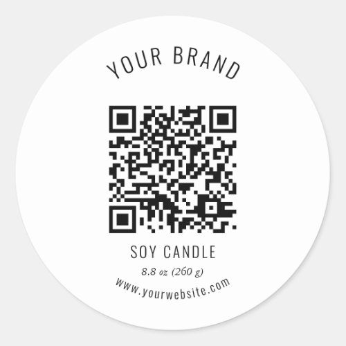 Neutral Black QR Code Brand Name Product Label