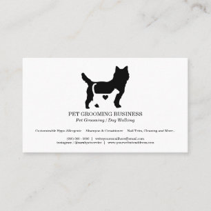 Neutral Black White Pet Memorial Support Business Card