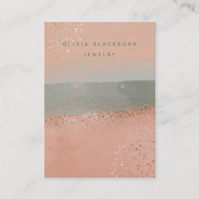 Neutral Boho and Rose Gold | Earring Display Card (Front)