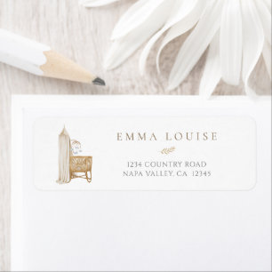 Neutral Boho Baby Brunch Label