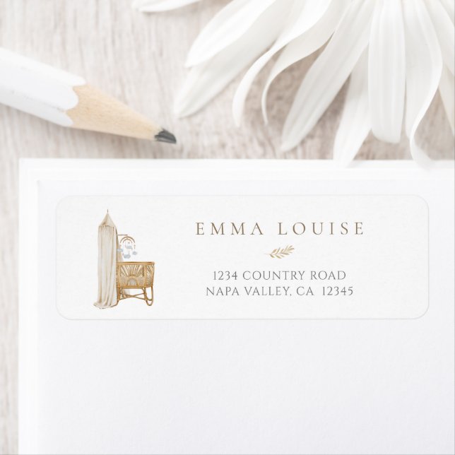 Neutral Boho Baby Brunch  Label (Insitu)