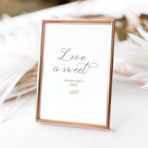 Neutral Boho Baby Brunch Love Is Sweet Table Tent Sign