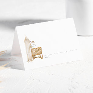 Neutral Boho Baby Brunch Place Card
