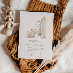 Neutral Boho Baby Shower Invitation