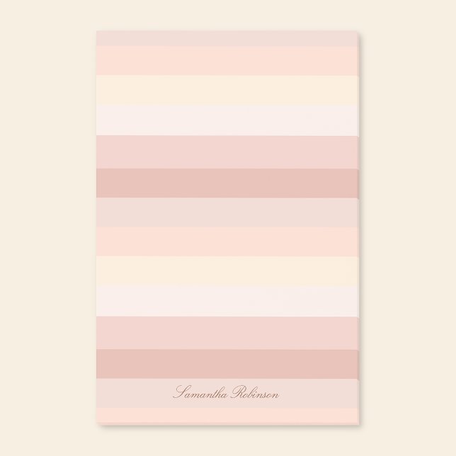 Neutral Boho Beige Stripes Planner With Lines Post-it Notes (Creator Uploaded)