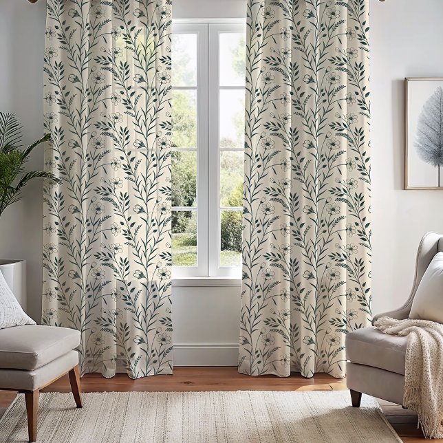 Neutral Boho Botanical  Sheer Curtains (Creator Uploaded)