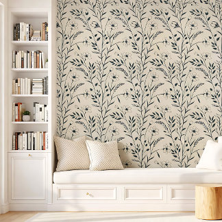 Neutral Boho Botanical  Wallpaper