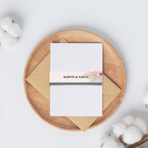 Neutral Boho Botanical Wedding Belly Band