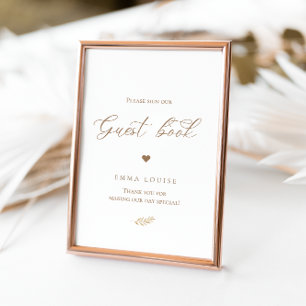 Neutral Boho Guest Book Table Tent