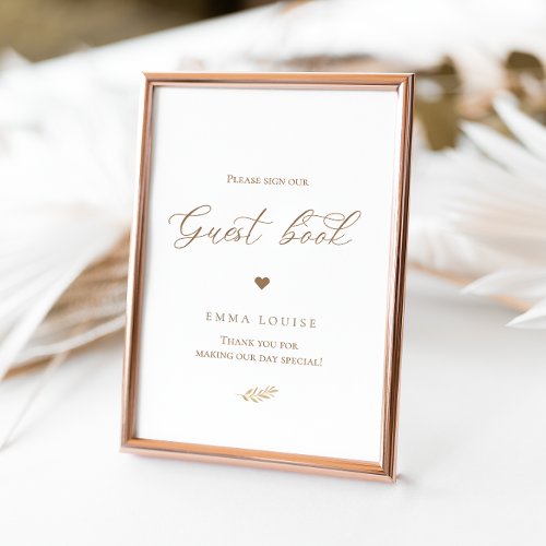 Neutral Boho Guest Book Table Tent Sign