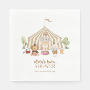 Neutral Boho Magical Safari Circus Baby Shower  Napkins