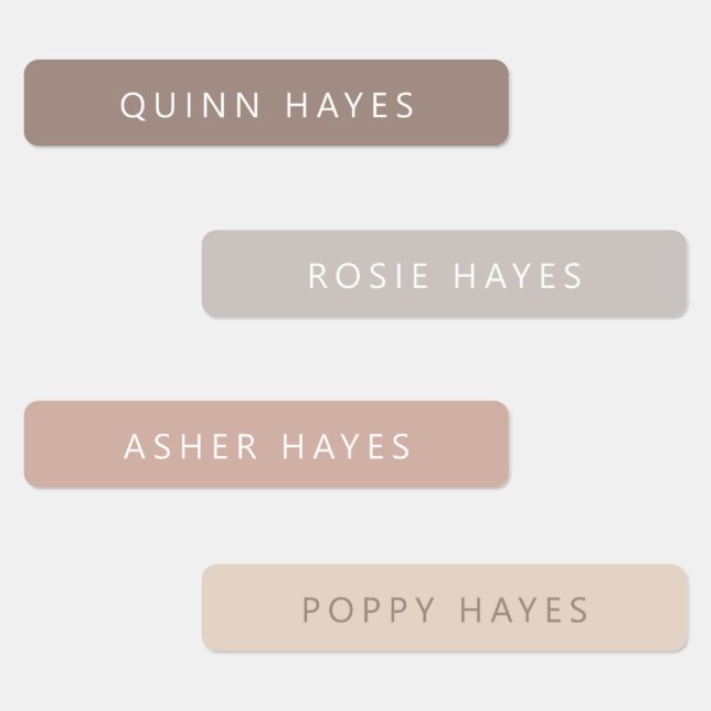 Neutral Boho Name Labels (Group)