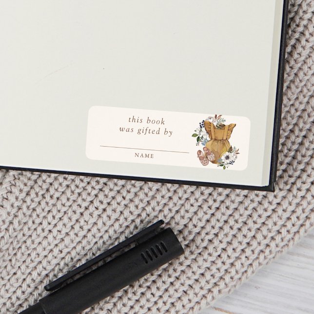 Neutral Boho Nursery Baby Shower Book Gifted By Label (Creator Uploaded)