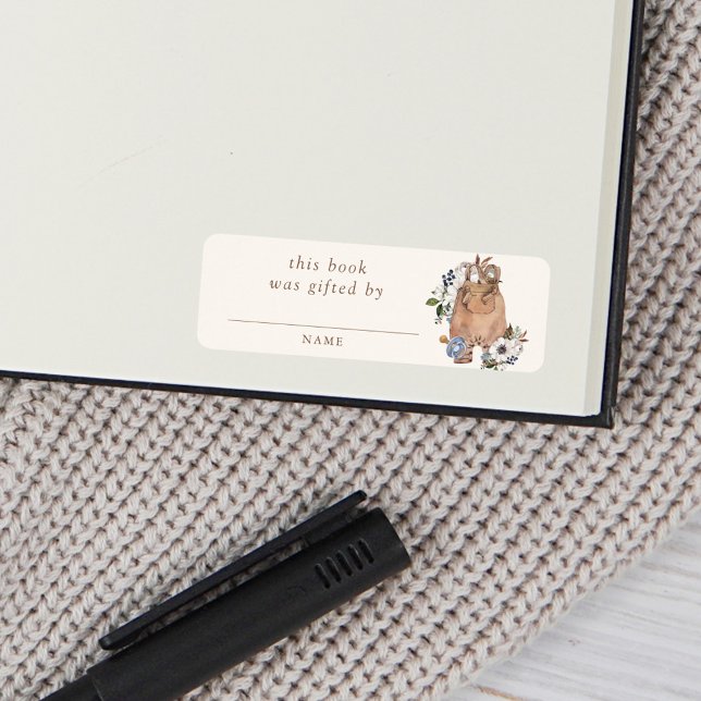 Neutral Boho Nursery Baby Shower Book Gifted By Label (Creator Uploaded)