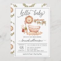 Neutral Boho Nursery | Baby Shower Invitation