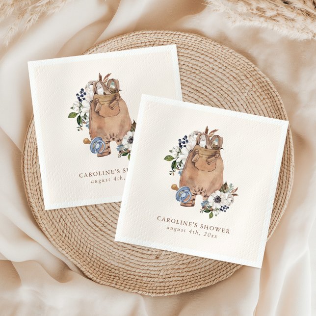 Neutral Boho Nursery Baby Shower Napkins (Creator Uploaded)