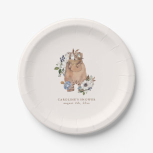 Neutral Boho Nursery Baby Shower Paper Plates