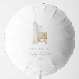 Neutral Boho Nursing Baby Shower Balloon