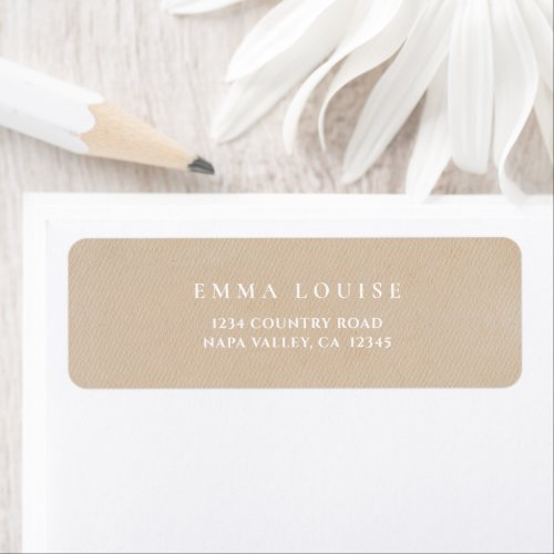 Neutral Boho Pampas Grass Address Label