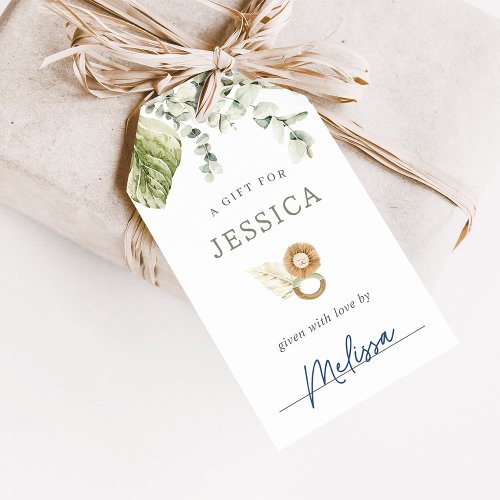 Neutral Boho Safari Baby Shower Display Shower Gift Tags