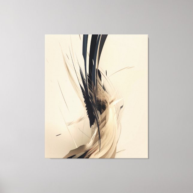 Neutral Botanical Abstract Minimalist Nature Canvas Print (Front)