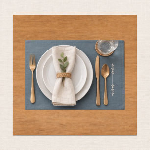 Neutral Botanical Farmhouse Placemat   Minimalist 