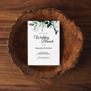 Neutral Botanical Wedding Brunch Invitation