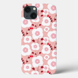 Neutral Botanicals - Poppies pink iPhone 13 Case