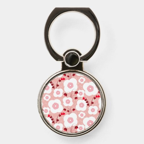 Neutral Botanicals _ Poppies pink  Phone Ring Stand