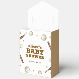 Neutral Boy Batter Up Baseball Sport Baby Shower Favor Boxes