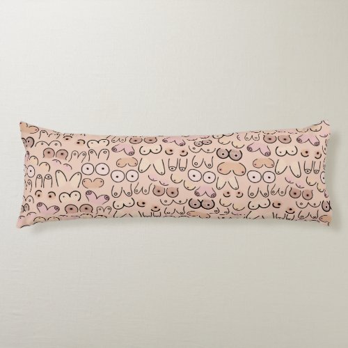 Neutral breast fun design body pillow