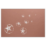 Neutral Brick Jagged Circle Stars Fabric