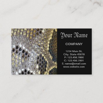 Neutral Brown Beige Animal Print Snake Skin Business Card by WhenWestMeetEast at Zazzle
