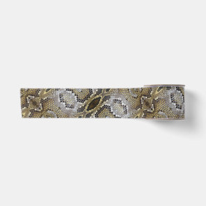 neutral brown beige animal print snake skin satin ribbon