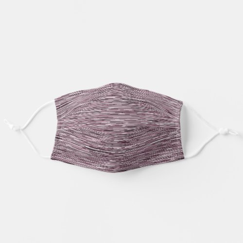 Neutral Burgundy Line Pattern Adult Cloth Face Mask