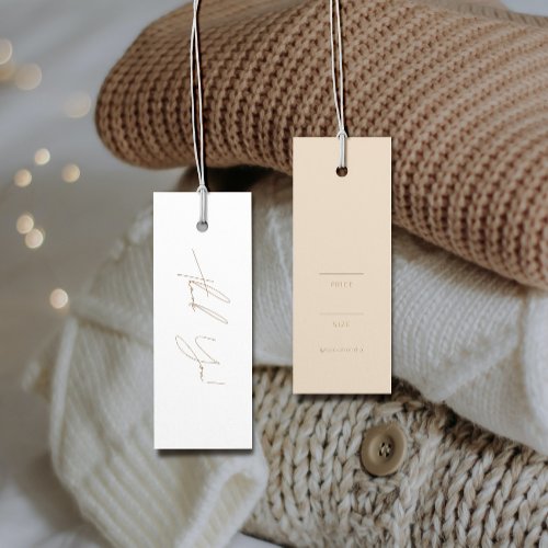 Neutral Business Clothing Thank You Label Hang Tag
