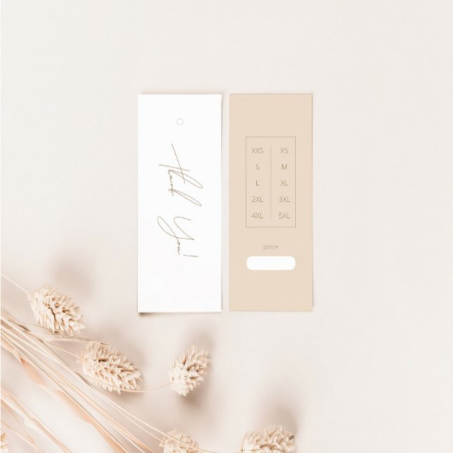 Neutral Business Clothing Thank You Label Hang Tag (Creator Uploaded)