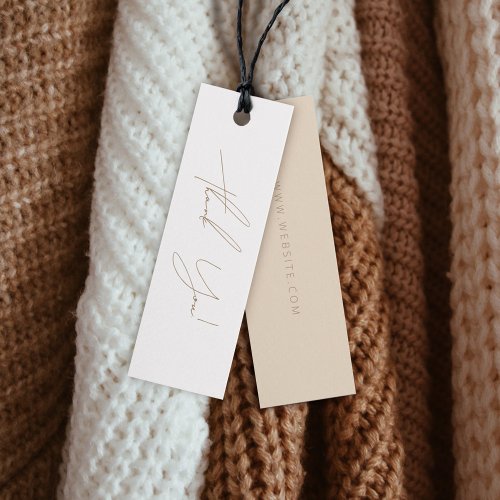 Neutral Business Thank You Label Hang Tag